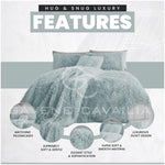 Luxury Hug & Snug Duvet Cover Set Duck Egg - TheHugSnugStore
