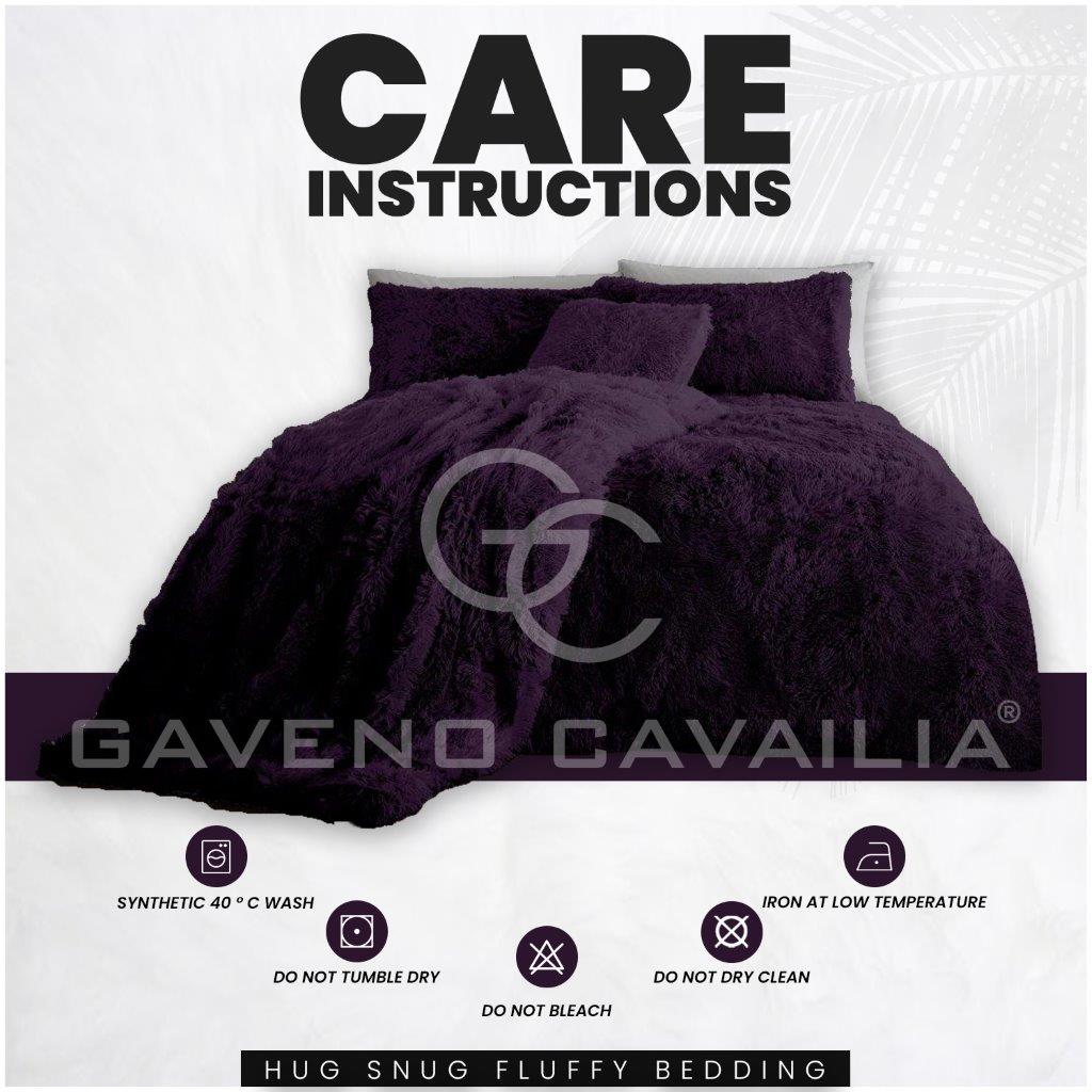 GC GAVENO CAVAILIA Easy Care Fluffy Fur Duvet Cover Set, Hug