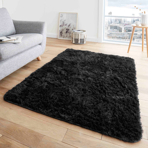 Plain Black Hug & Snug Rugs