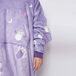 Owl Lilac Printed Hoodie - TheHugSnugStore