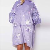 Owl Lilac Printed Hoodie - TheHugSnugStore