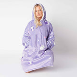 Owl Lilac Printed Hoodie - TheHugSnugStore