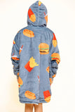 Burger & Fries kids Hoodie Grey - TheHugSnugStore