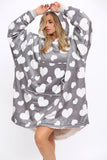 Hearts Hoodie Grey - TheHugSnugStore