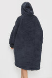 Teddy Hooded Blanket Grey - TheHugSnugStore