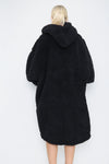 Teddy Hooded Blanket Navy - TheHugSnugStore