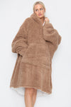 Teddy Hooded Blanket Natural - TheHugSnugStore