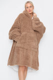 Teddy Hooded Blanket Natural - TheHugSnugStore