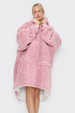 Teddy Hooded Blanket Blush Pink - TheHugSnugStore