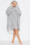 Teddy Hooded Blanket Grey - TheHugSnugStore