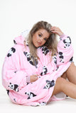 Panda Hoodie Pink - TheHugSnugStore