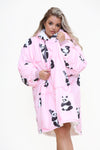 Panda Hoodie Pink - TheHugSnugStore