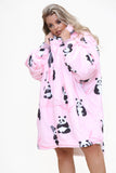 Panda Hoodie Pink - TheHugSnugStore