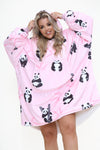 Panda Hoodie Pink - TheHugSnugStore