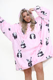 Panda Hoodie Pink - TheHugSnugStore