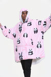 Panda Hoodie Pink - TheHugSnugStore