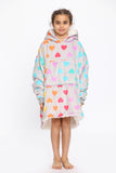 Kids Rainbow Ombre Hearts Hoodie - TheHugSnugStore