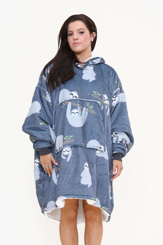 Sloth Hoodie Grey - TheHugSnugStore