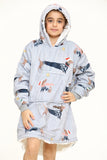 Snowy Dachshund Grey Kids Hoodie - TheHugSnugStore