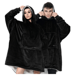 Unisex Black Blanket Hoodie